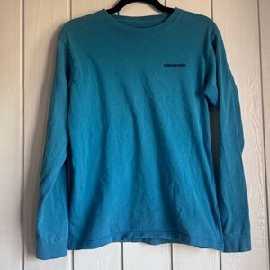 Patagonia Logo Blue Long Sleeve Shirt